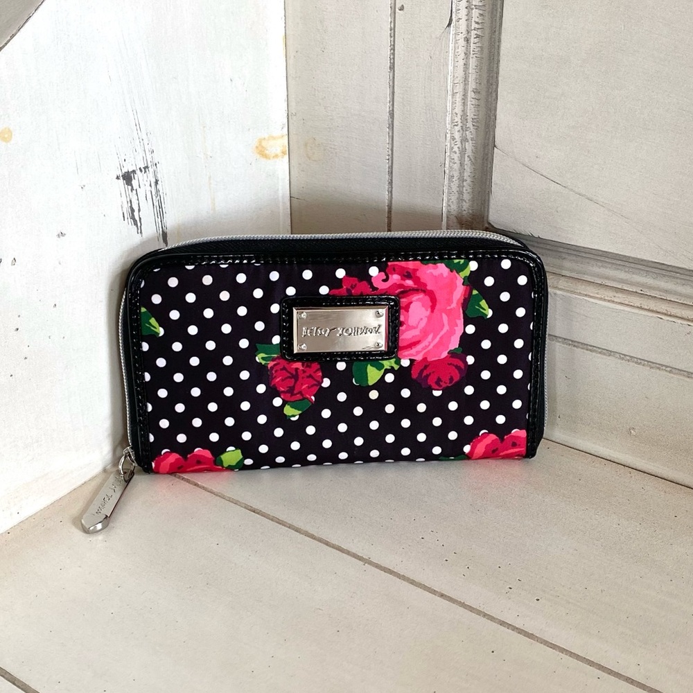 Betsey Johnson Floral and Polka Dot Wallet